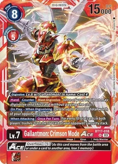 Gallantmon: Crimson Mode ACE BT17-018 SR