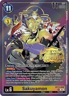 Sakuyamon (Championship 2024 Gold Stamp Card Set) BT17-038 R