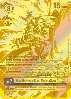 ShineGreymon: Burst Mode ACE (Textured) BT17-041 SR