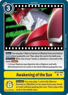 Awakening of the Sun BT17-099 U