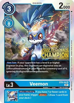 Veemon (2022 Championship Online Regional) [Online Champion] ST8-04 SR