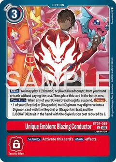 Unique Emblem: Blazing Conductor BT24-089 U
