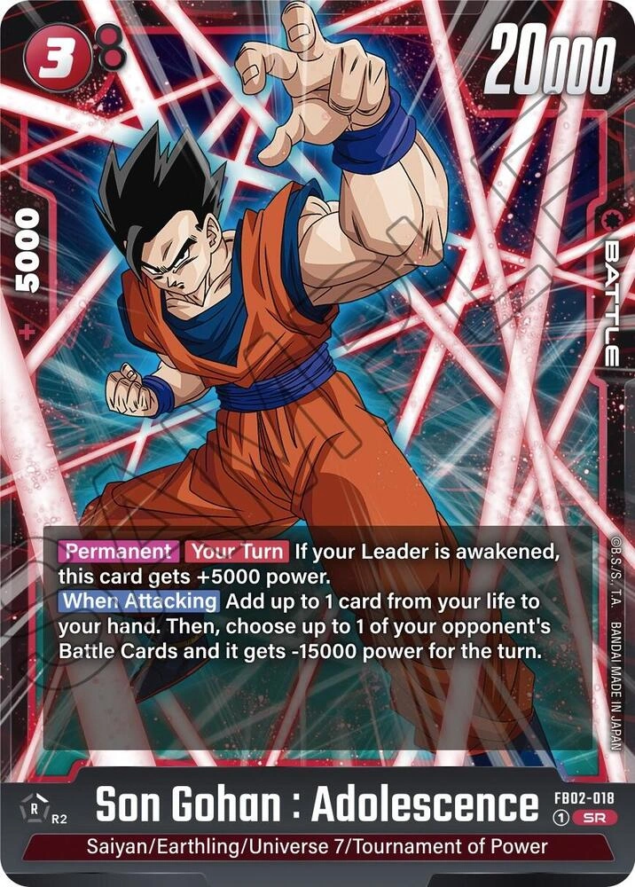Son Gohan : Adolescence - FB02-018 Holofoil