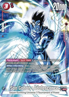Son Gohan : Adolescence - FB02-018 (Alternate Art) Holofoil FB02-018