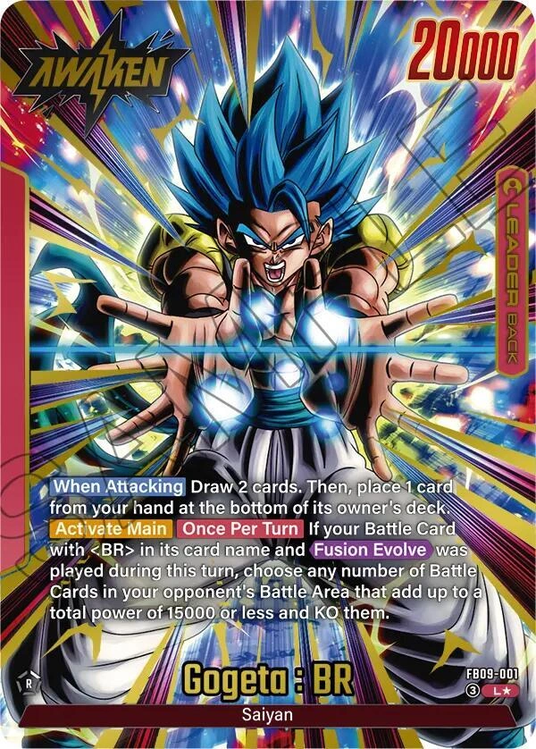 Gogeta : BR - FB09-001 (Alternate Art) Holofoil