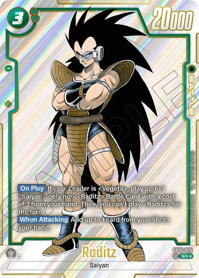 Raditz - SB01-026 (Alternate Art) Holofoil