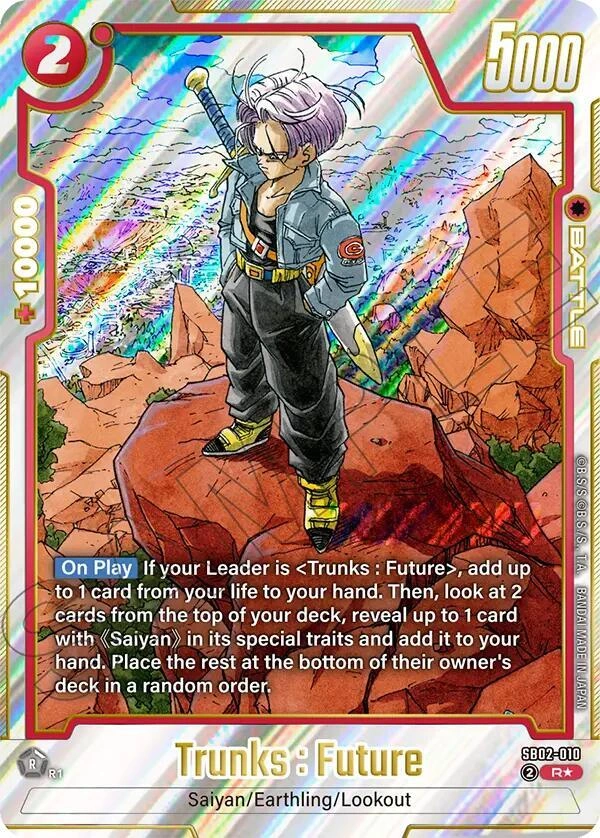 Trunks : Future - SB02-010 (Alternate Art) Holofoil