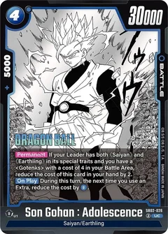 Son Gohan : Adolescence Holofoil SB02-026