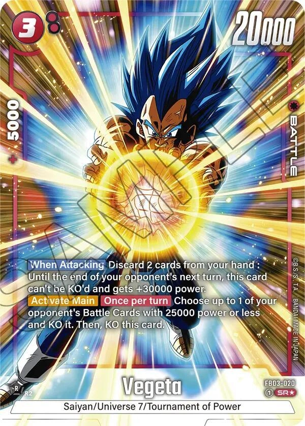 Vegeta - FB03-020 (Alternate Art) Holofoil