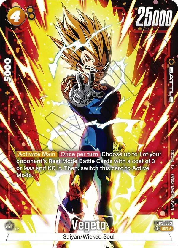 Vegeta - FB03-089 (Alternate Art) Holofoil