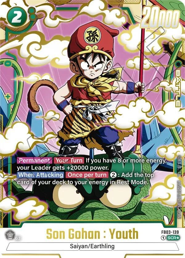 Son Gohan : Youth - FB03-139 (Alternate Art) Holofoil