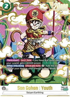 Son Gohan : Youth - FB03-139 (Alternate Art) Holofoil FB03-139