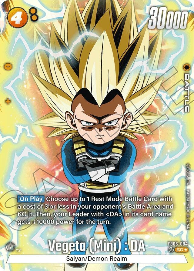 Vegeta (Mini) : DA - FB06-084 (Alternate Art) Holofoil