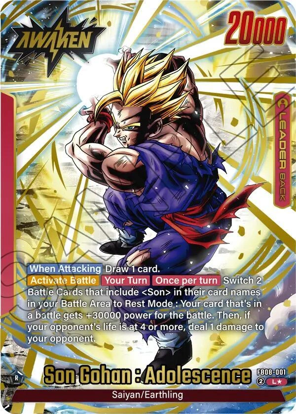 Son Gohan : Adolescence - FB08-001 (Alternate Art) Holofoil