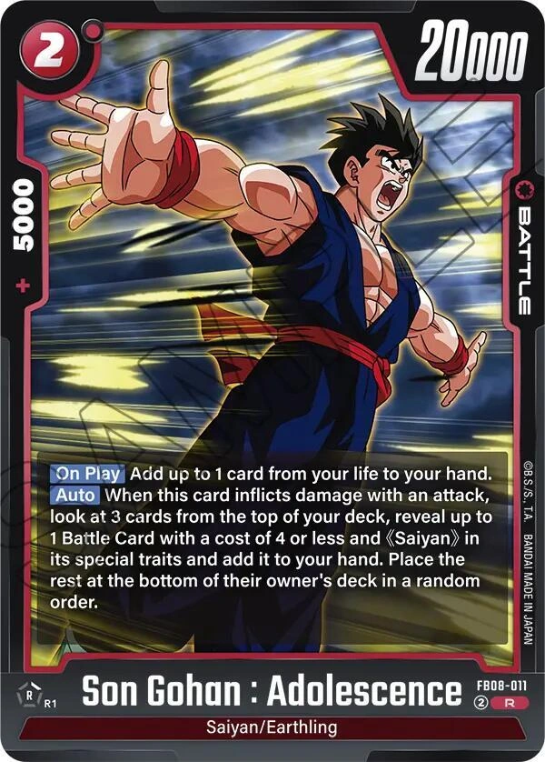 Son Gohan : Adolescence - FB08-011 Holofoil