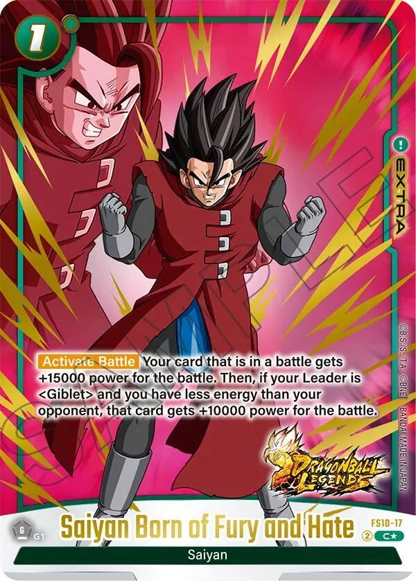 Saiyan Born of Fury and Hate (Bonus Pack Alternate Art) Holofoil