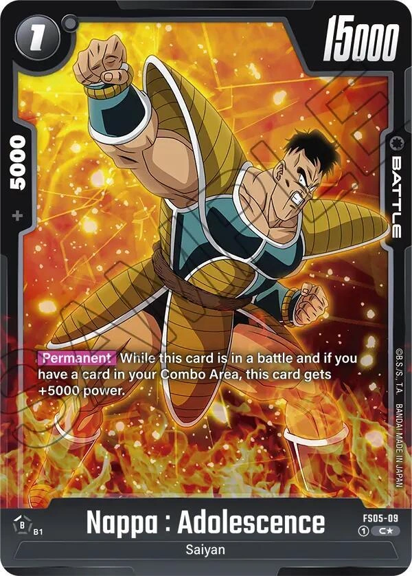 Nappa : Adolescence (Bonus Pack Alternate Art) Holofoil