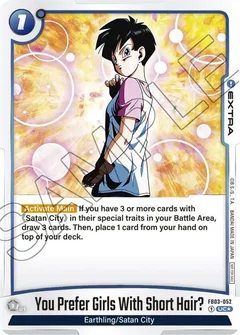 You Prefer Girls With Short Hair? (Tournament Pack 03) Holofoil FB03-052