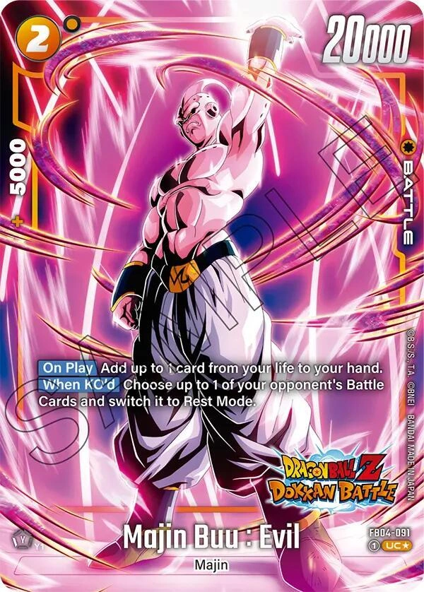 Majin Buu : Evil - FB04-091 (Dragon Ball Z Dokkan Battle Alternate Art) Holofoil
