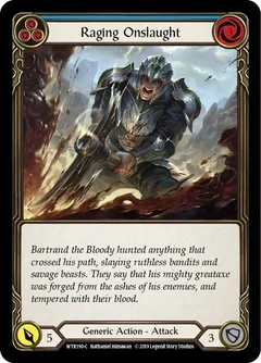 Raging Onslaught (Blue) 1st Edition WTR190
