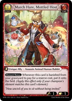 March Hare, Mottled Host 128