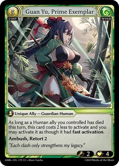 Guan Yu, Prime Exemplar 179