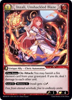 Inzali, Unshackled Blaze 013