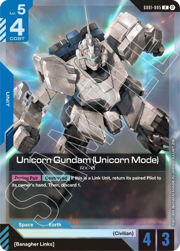 Unicorn Gundam (Unicorn Mode) Holofoil