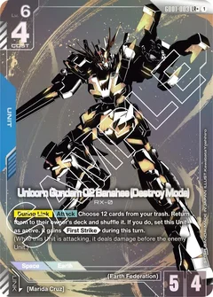 Unicorn Gundam 02 Banshee (Destroy Mode) (LR+) Holofoil GD01-003