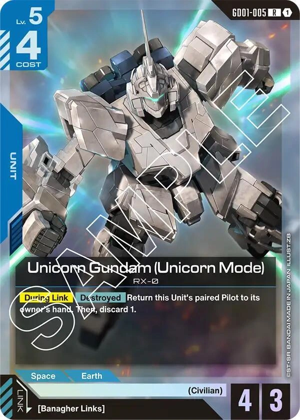 Unicorn Gundam (Unicorn Mode) Holofoil