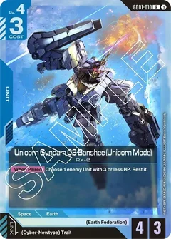 Unicorn Gundam 02 Banshee (Unicorn Mode) Holofoil GD01-010