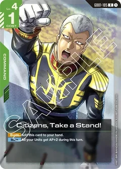 Citizens, Take a Stand! Holofoil GD01-105