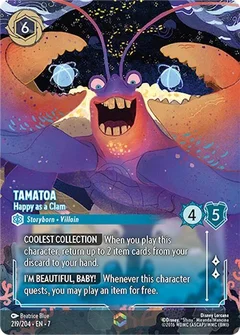 Tamatoa - Happy as a Clam (Enchanted) Holofoil 219/204