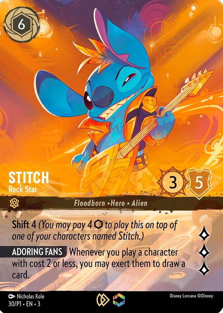 Stitch - Rock Star (Store Championship) Holofoil