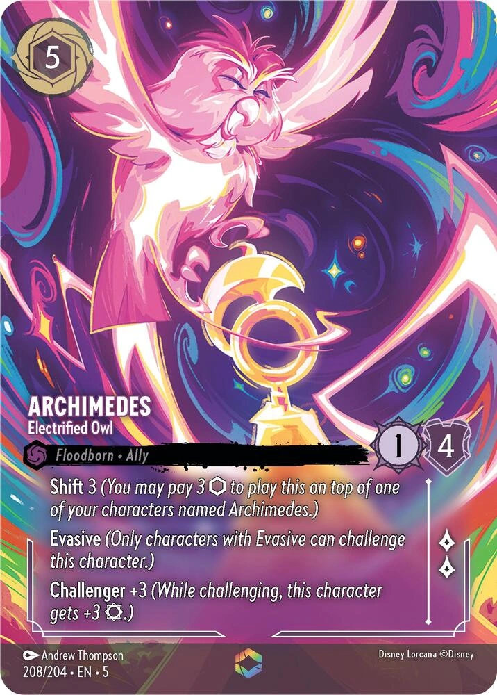 Archimedes - Electrified Owl (Enchanted) Holofoil