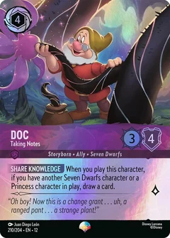 Doc - Taking Notes (Epic) Holofoil 210/204