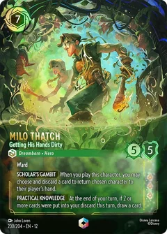 Milo Thatch - Getting His Hands Dirty (Enchanted) Holofoil 230/204