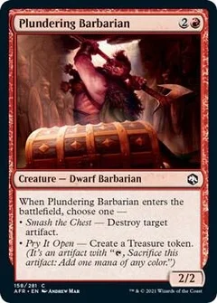 Plundering Barbarian Foil 158
