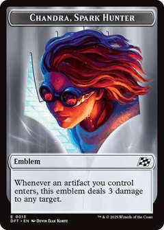 Emblem - Chandra, Spark Hunter // Vehicle Double-Sided Token Foil 13 // 12