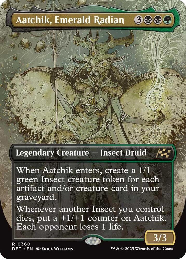 Aatchik, Emerald Radian (Borderless) Foil
