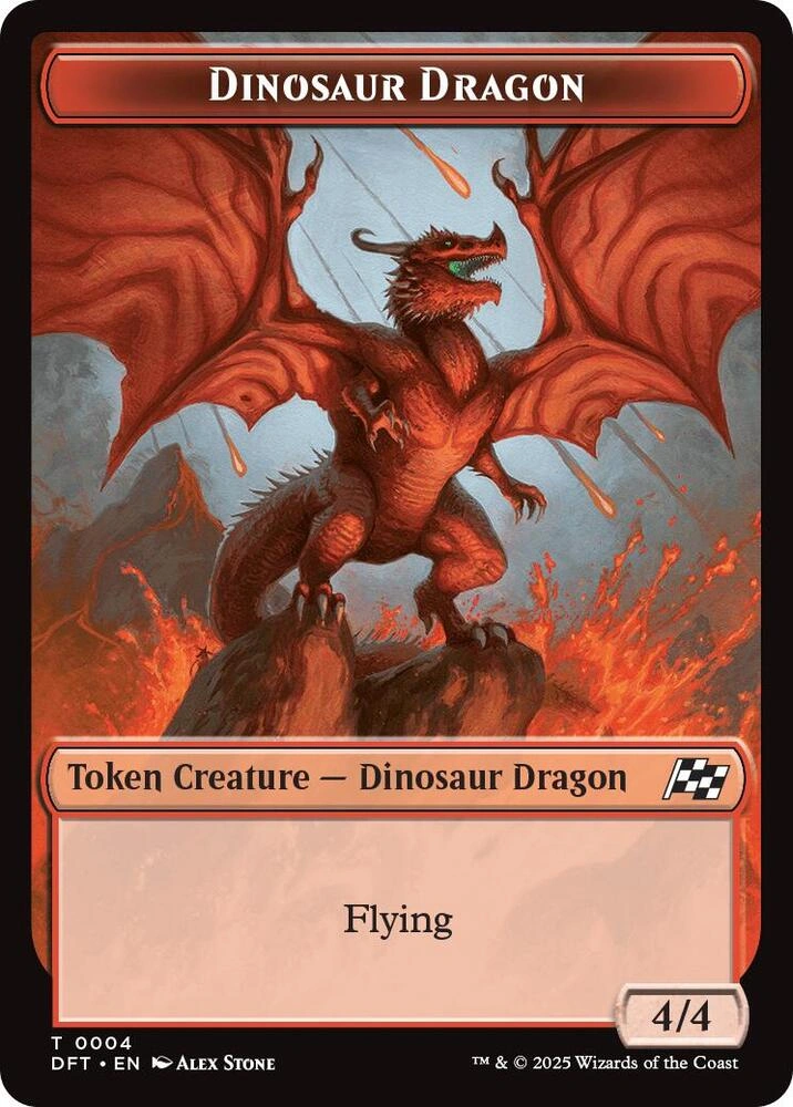 Dinosaur Dragon // Treasure Double-Sided Token Foil