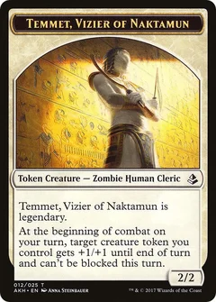 Temmet, Vizier of Naktamun // Zombie Double-Sided Token 12 // 20