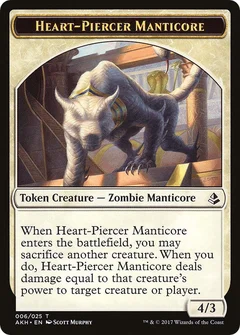 Heart-Piercer Manticore // Warrior Double-Sided Token 6 // 17