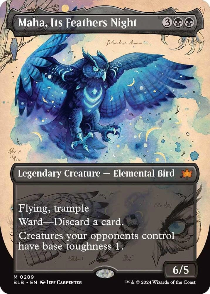 Maha, Its Feathers Night (Borderless) Foil