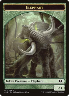 Elephant // Saproling Double-Sided Token 14 // 16