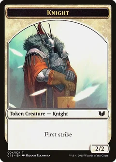 Knight (First Strike) // Elemental Shaman Double-Sided Token 4 // 10