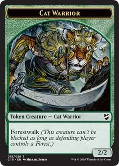 Cat Warrior // Beast (013) Double-Sided Token 15 // 13