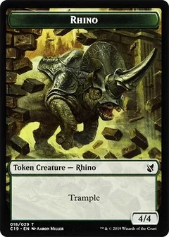 Rhino // Egg Double-sided Token 18 // 16