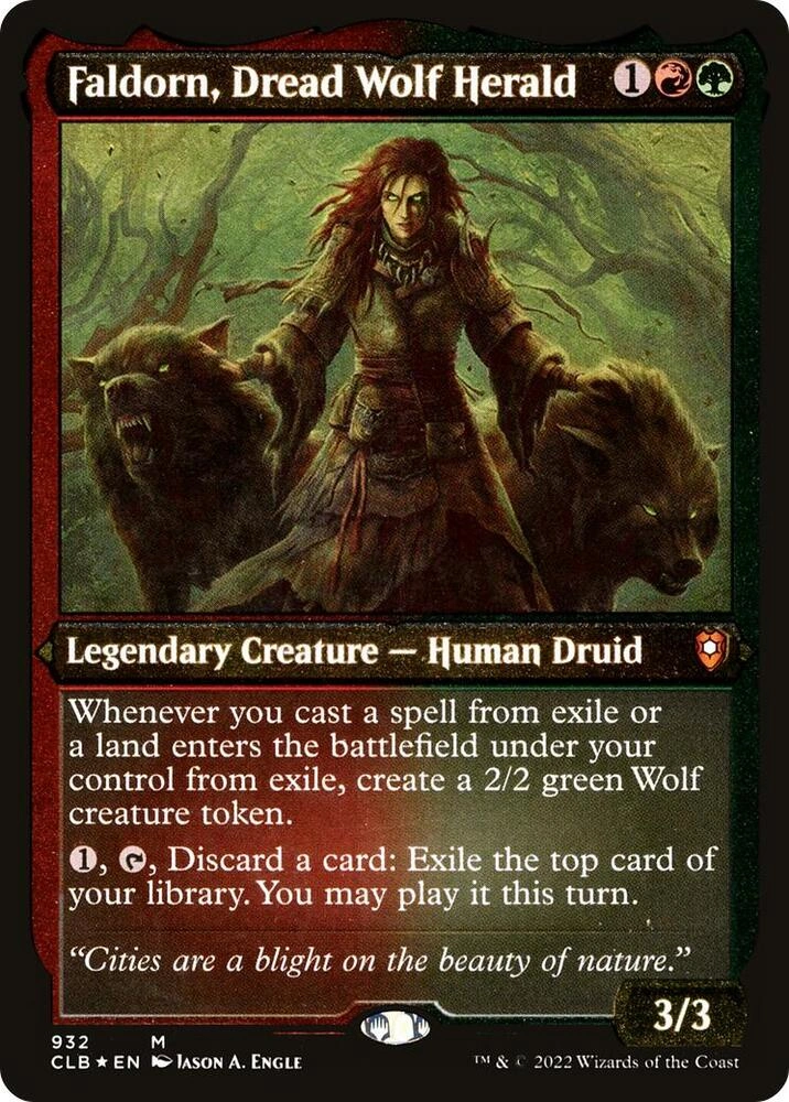 Faldorn, Dread Wolf Herald (Display Commander) - Thick Stock Foil