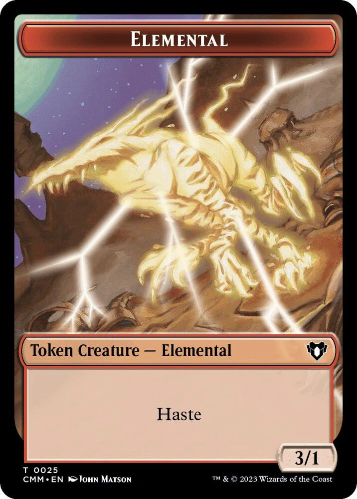 Elemental (0025) // Cat (0005) Double-Sided Token Foil